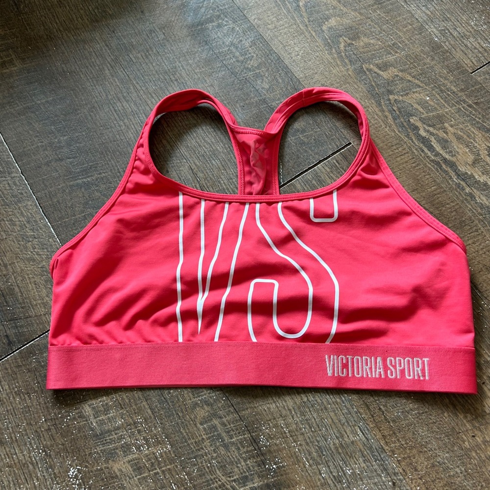 Victoria Sport Pink‎ Racerback Wireless Pullover Sports Bra for Women XL